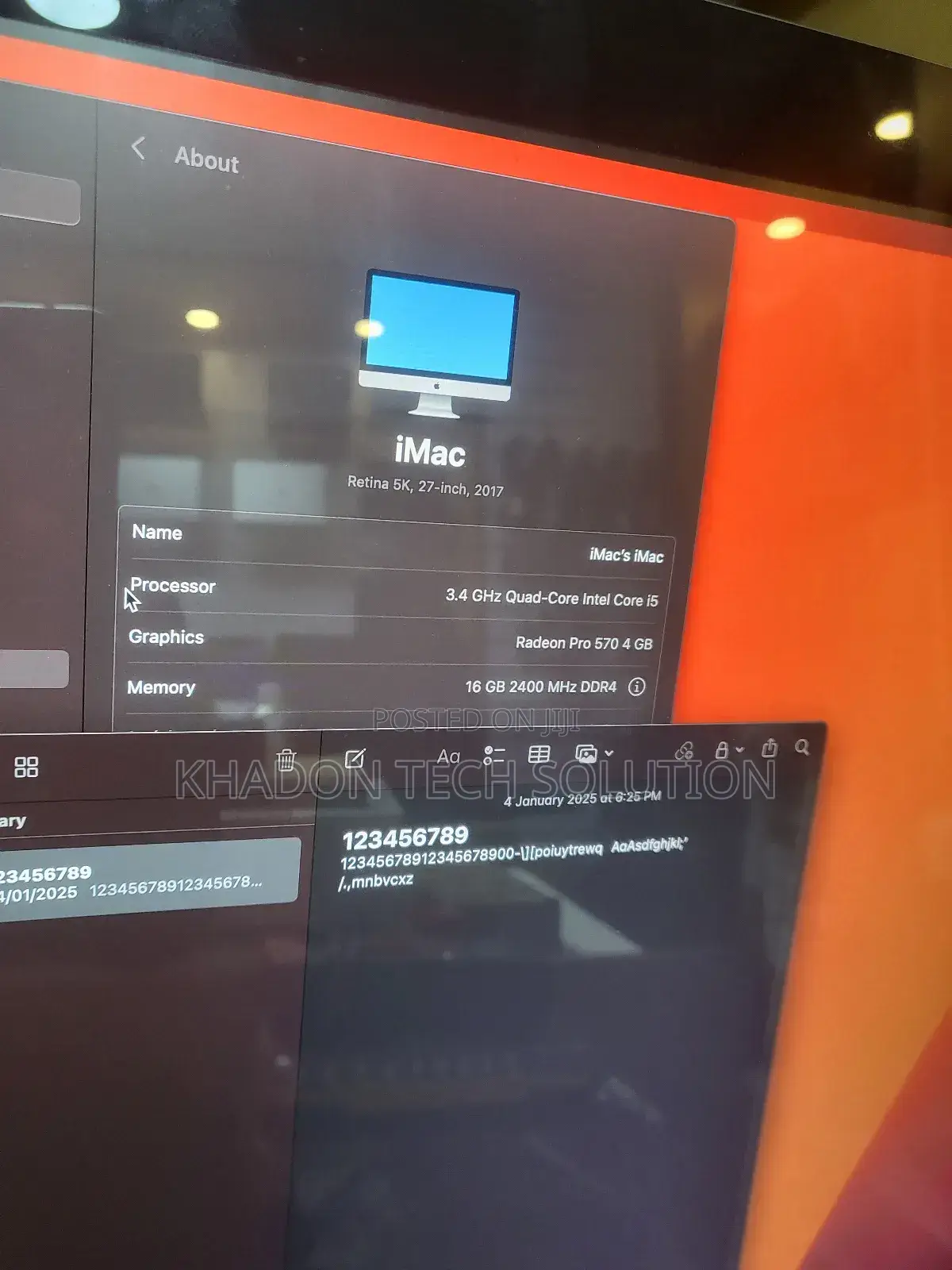 Desktop Computer Apple iMac 16GB Intel Core I5 SSD 1T