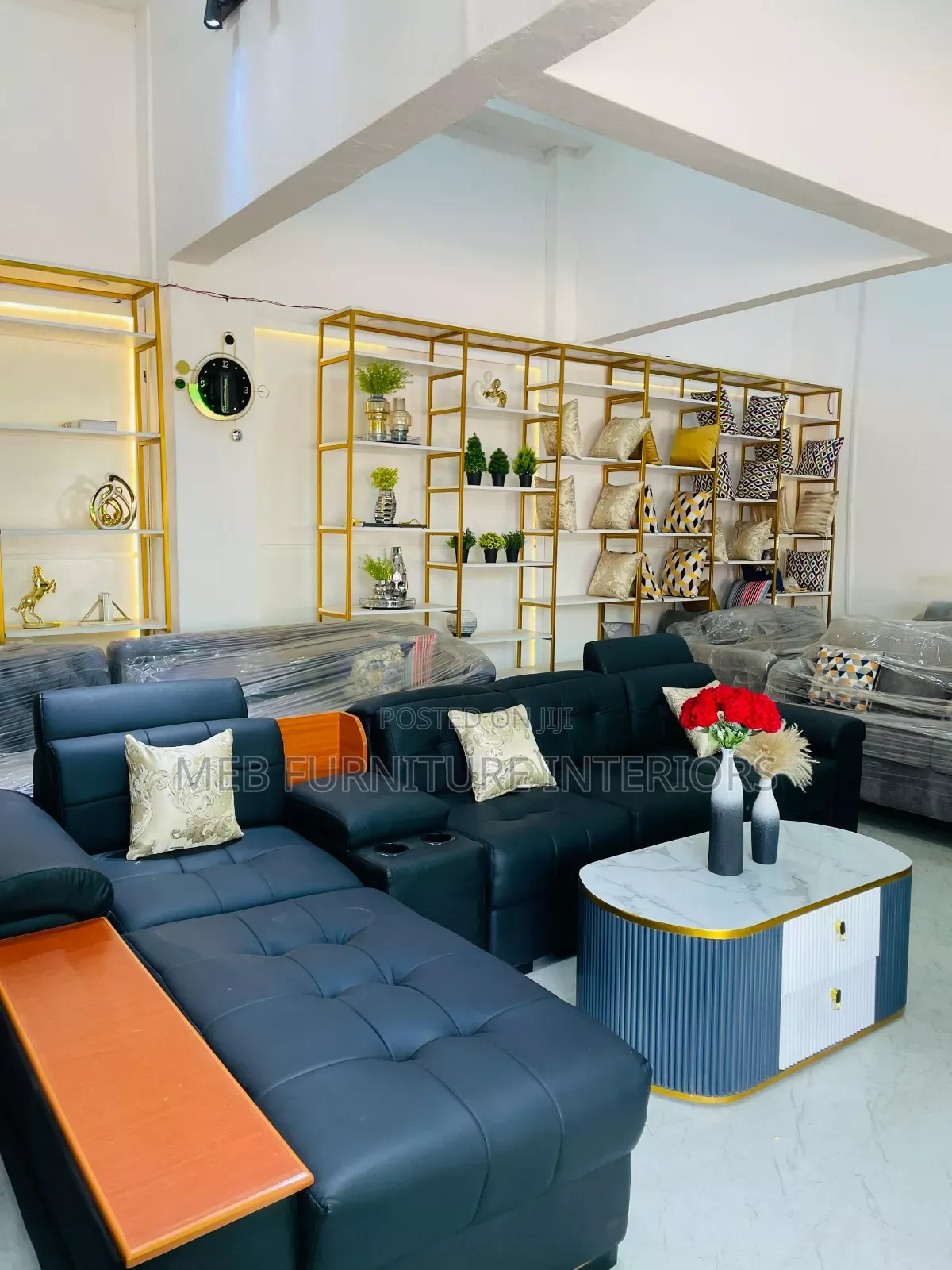 L Shaped Sofa With Center Available