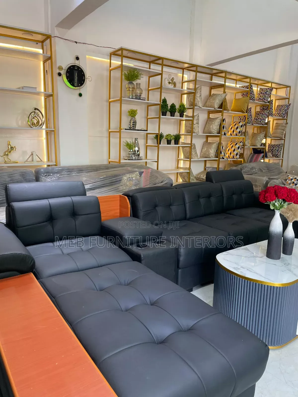 L Shaped Sofa With Center Available