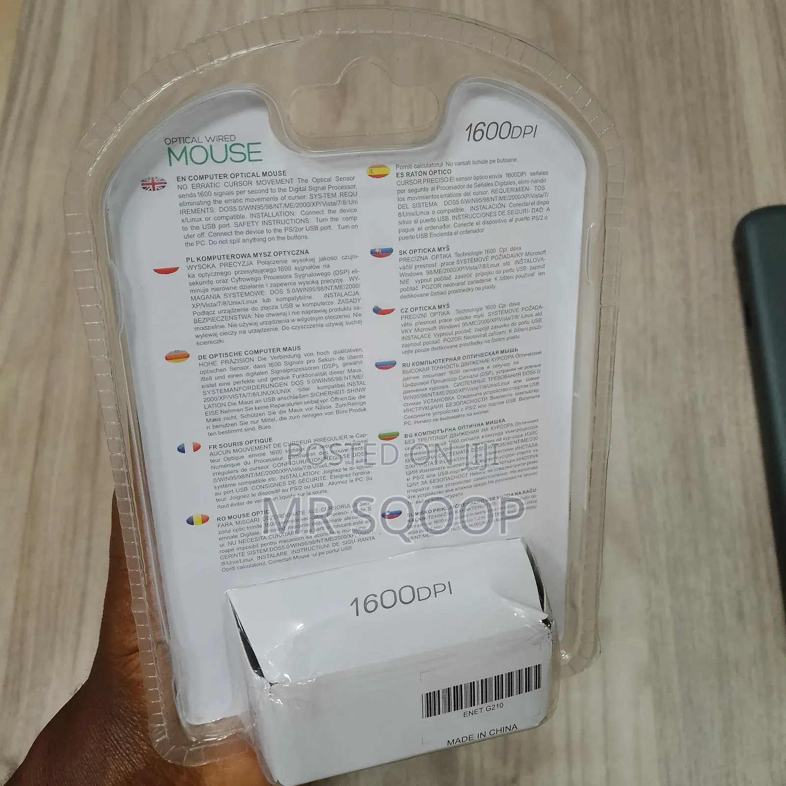Enet Original Usb Wired Optical Mouse – Durable Smooth