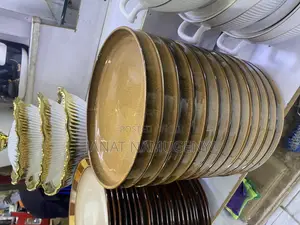 A Dozen of Brown Dinner Plates