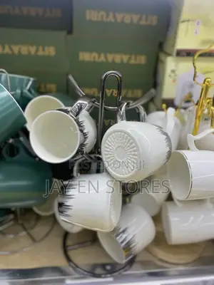 White and Silver Coated Cups