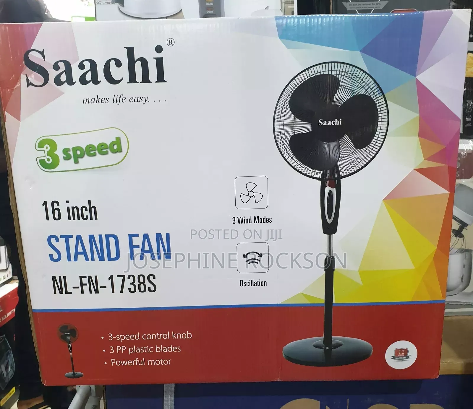 Oscillating and Adjustable Electric Fan