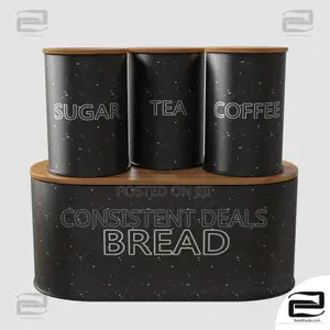 4 Pieces Bread Bin Storage Canister Set