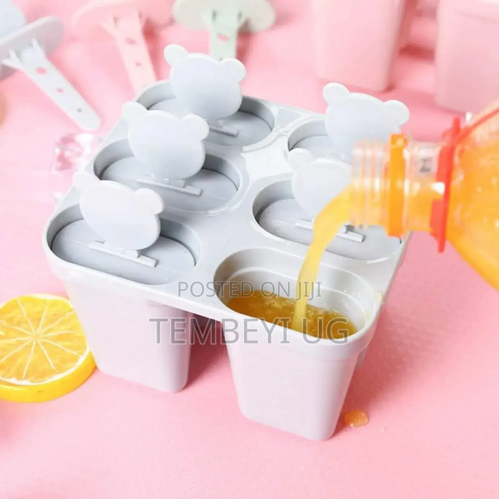 6 Cavity Ice Popsicle Makers Ice Lolly Plastic Molds