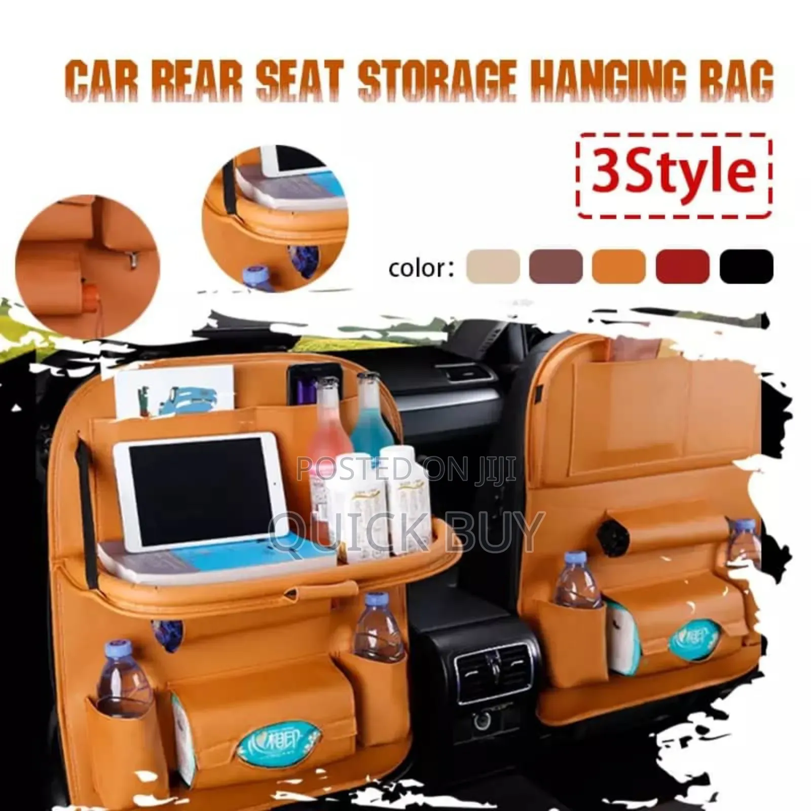 3 Style Car Rear Seat Storage Bag