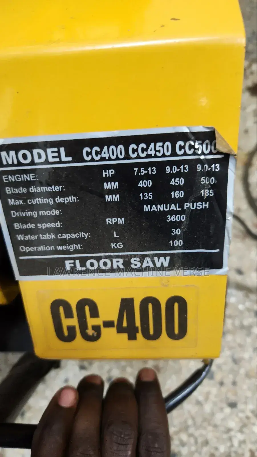 Concrete Cutter/ Floor Saw Key to Start