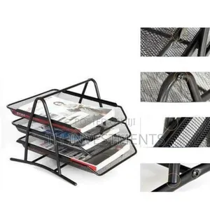 3-Tier Document Shelf Magazine Frame Paper Files Holder Tray