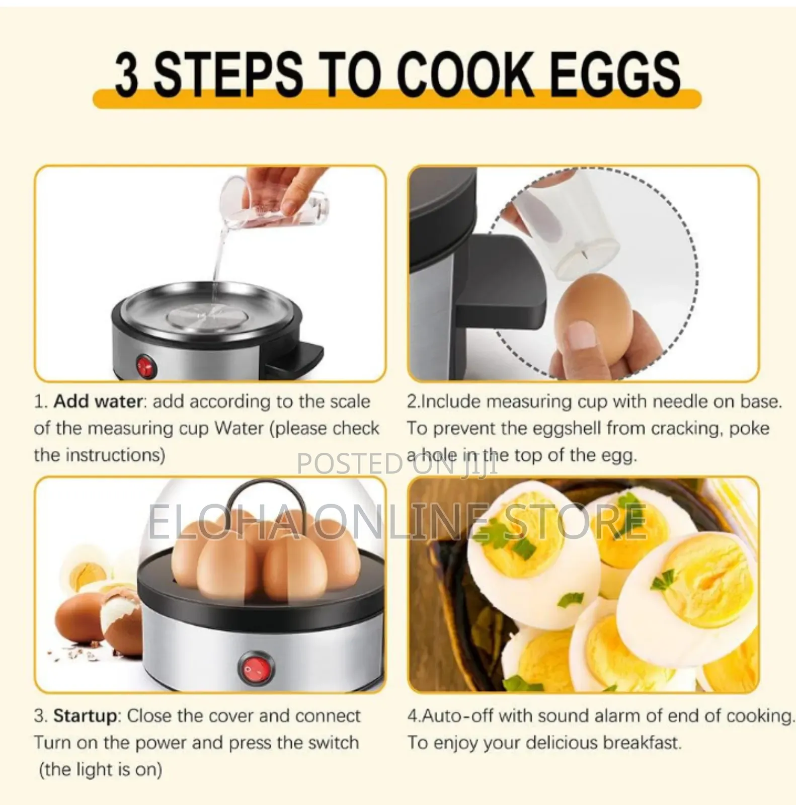 Multifunctional 7 Capacity Egg Boiler