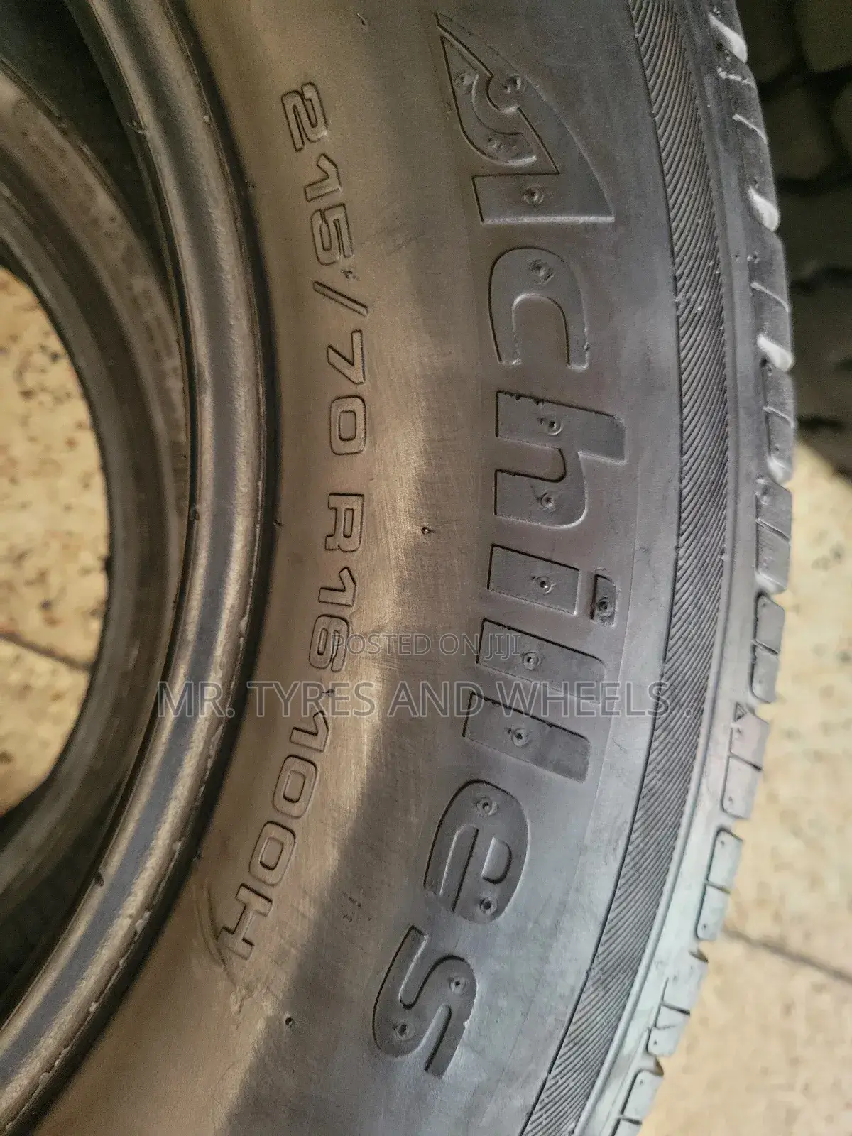 It's 215 70 R16 Used Achilles but Vry Comfortable Tires