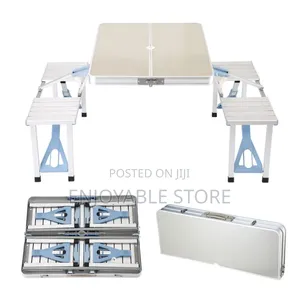Photo - Foldable Camping Picnic Table With 4 Seats