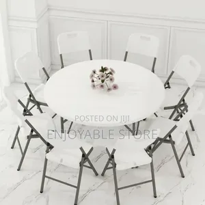 Imported Plastic Foldable Round Table and Chairs