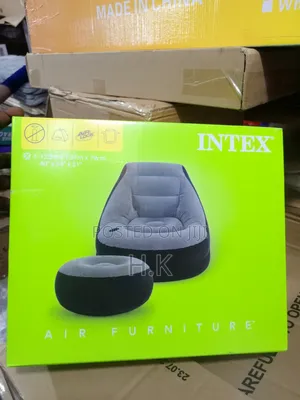 Intex Inflatable Ultra Lounge Chair With an Ottoman.