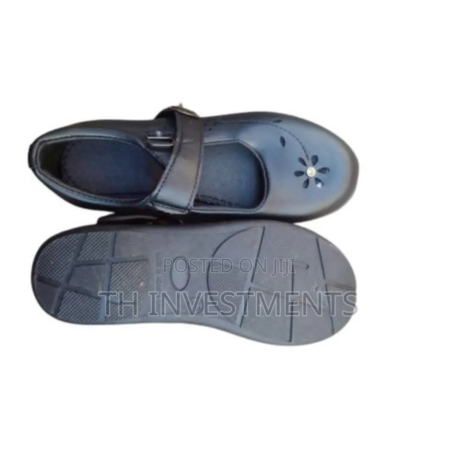 Polishable Girls School Shoes - Black 