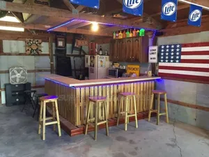 Modern Bar Counter Table With Strip Lights Call