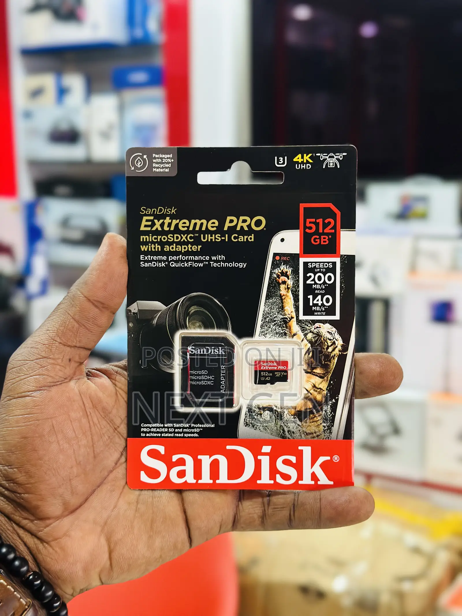 Sandisk 512gb Extreme Pro Microsd Uhs I Card for Video