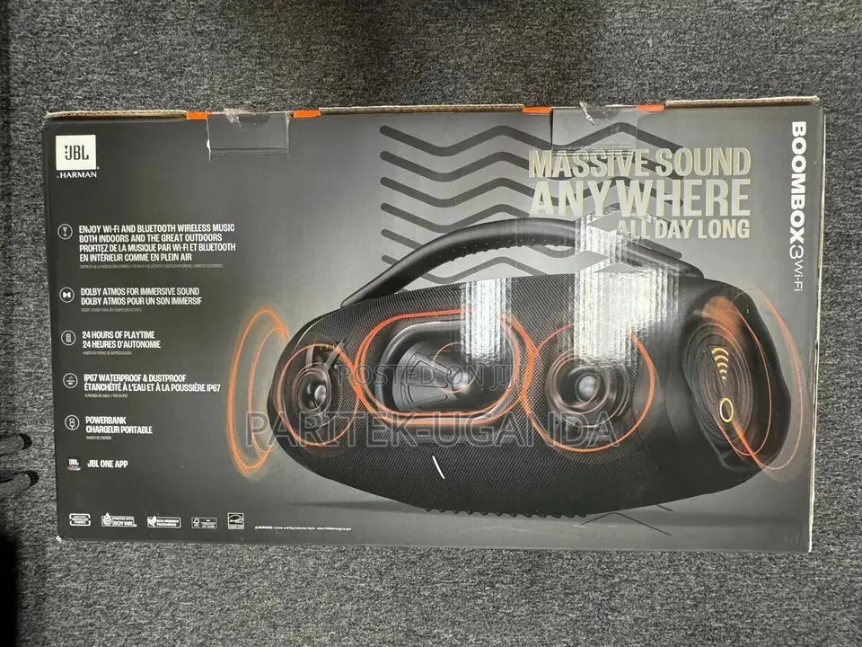 JBL Boombox 3 Portable Wifi Speaker - Black