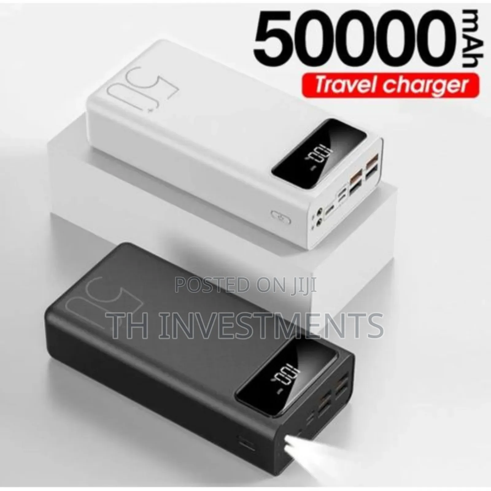 Power Bank 50000 Mah Portable Charger Led External Mobile 