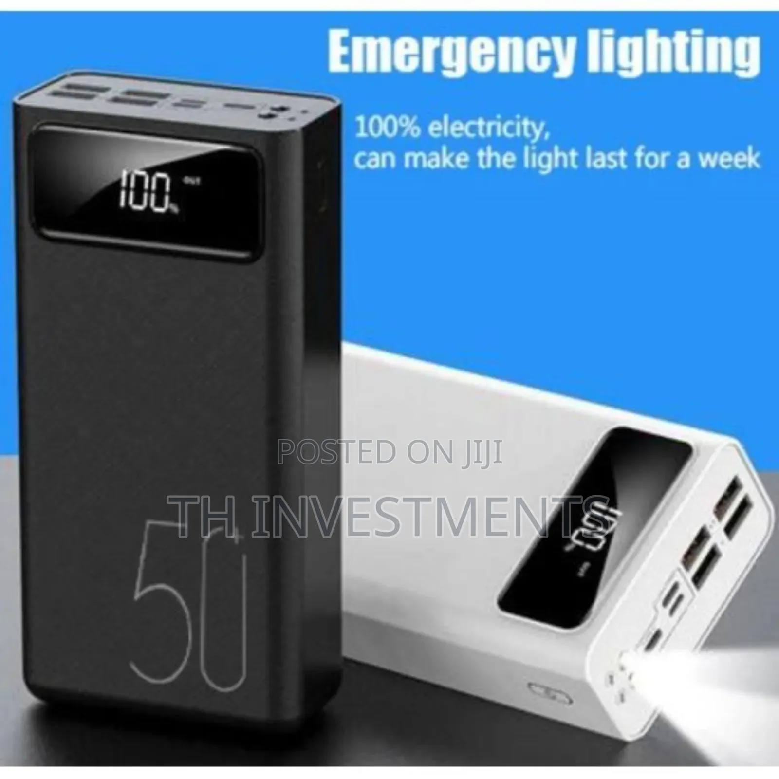 Power Bank 50000 Mah Portable Charger Led External Mobile 