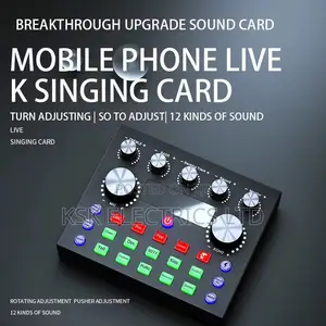 Professional V8s Audio Mixer Usb External Sound Card Mobile