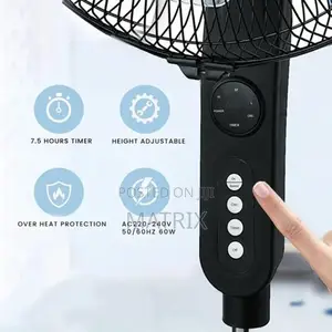 Sonashi Stand Fan 16 In. Floor Fan With Remote Control