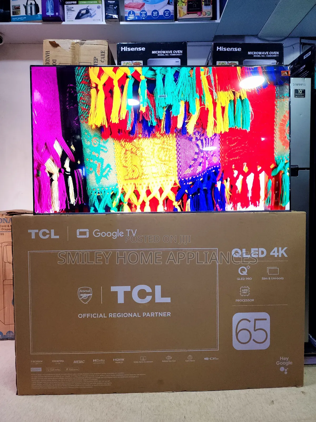 Newly Restocked 65inches TCL Qled Display Version Smart Tv