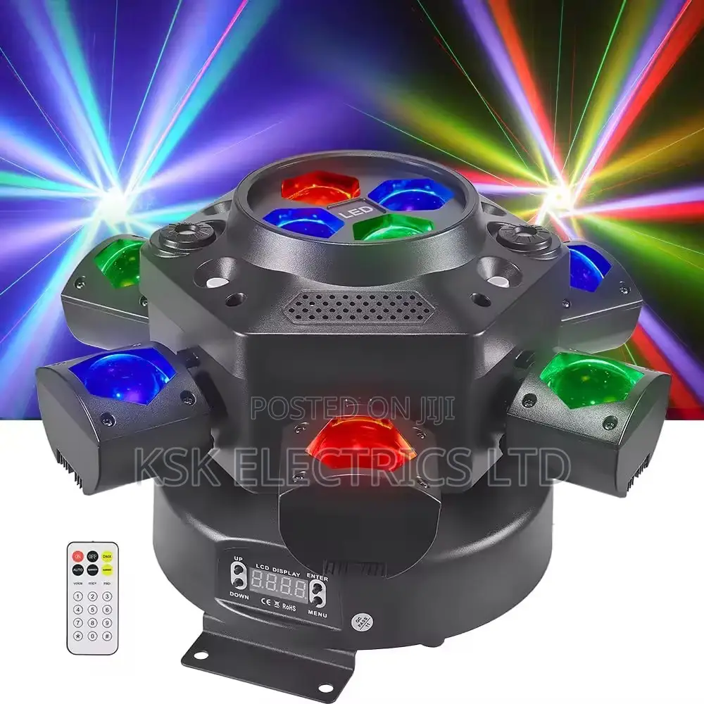 6 Arms Bee Eye Dj Lights RGBW Beam Moving Head Led