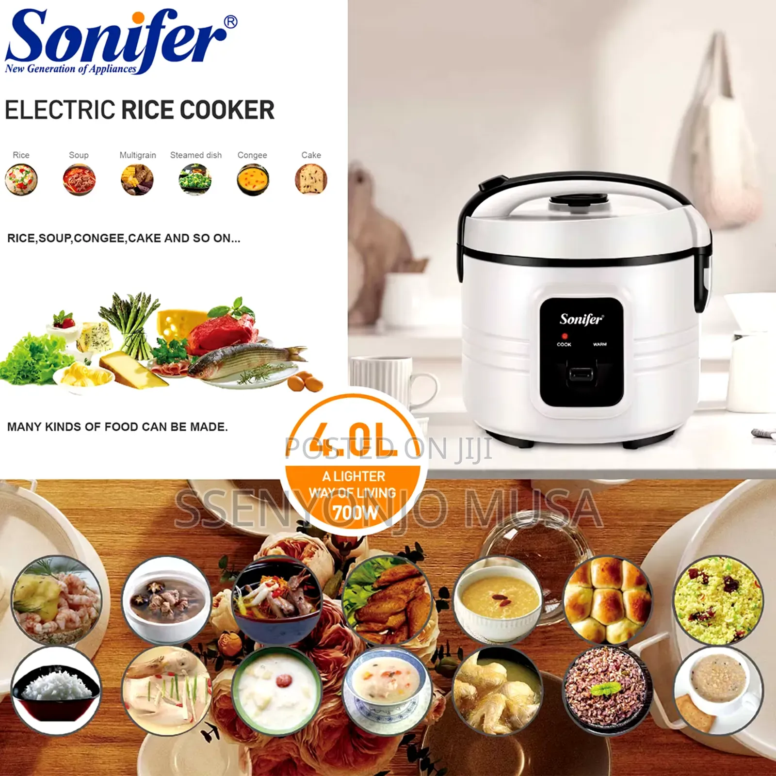 Sonifer Electric Rice Cooker 4l Sf-4026 700w