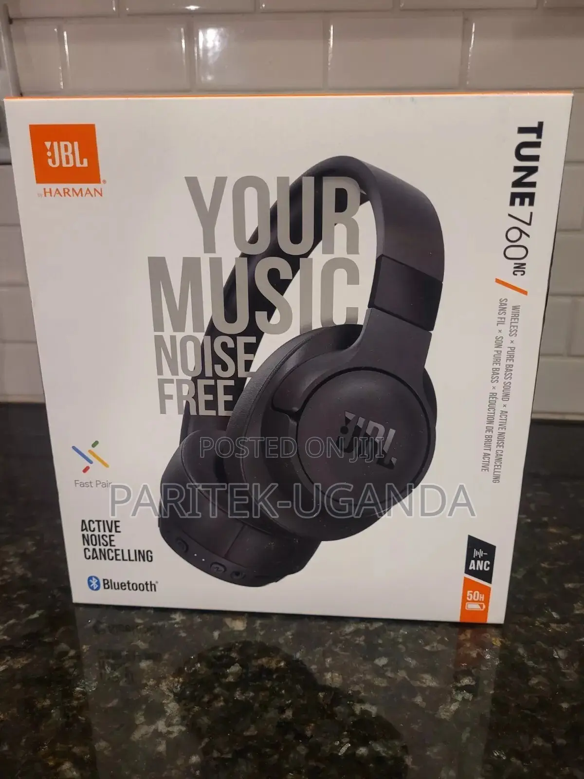 New JBL Tune 760 Noise Cancellation Headphones Black