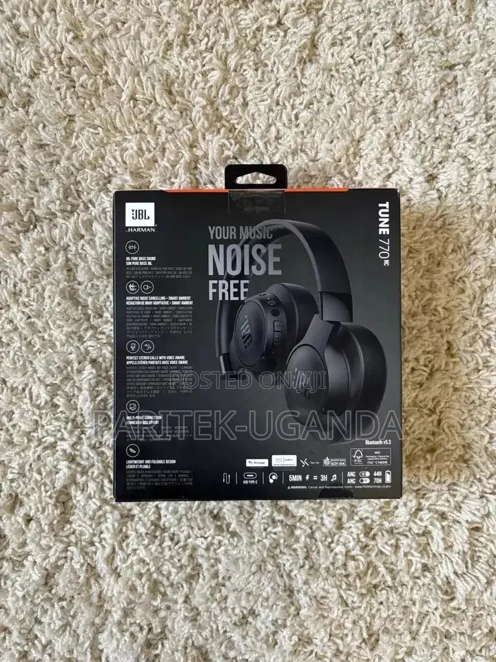 JBL Tune 770nc Bluetooth Wireless Over-Ear Headphones Black