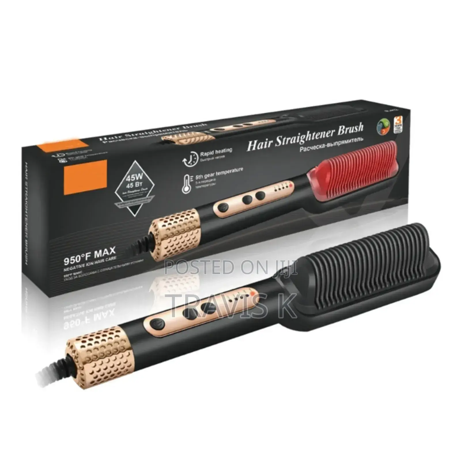 Electric Raf Hair Straightener Brush