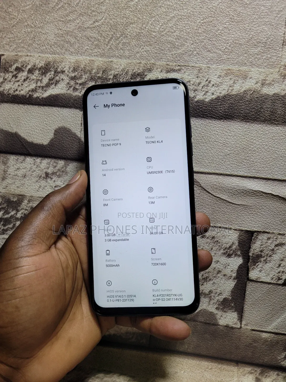 Tecno Pop 9 64 GB Black