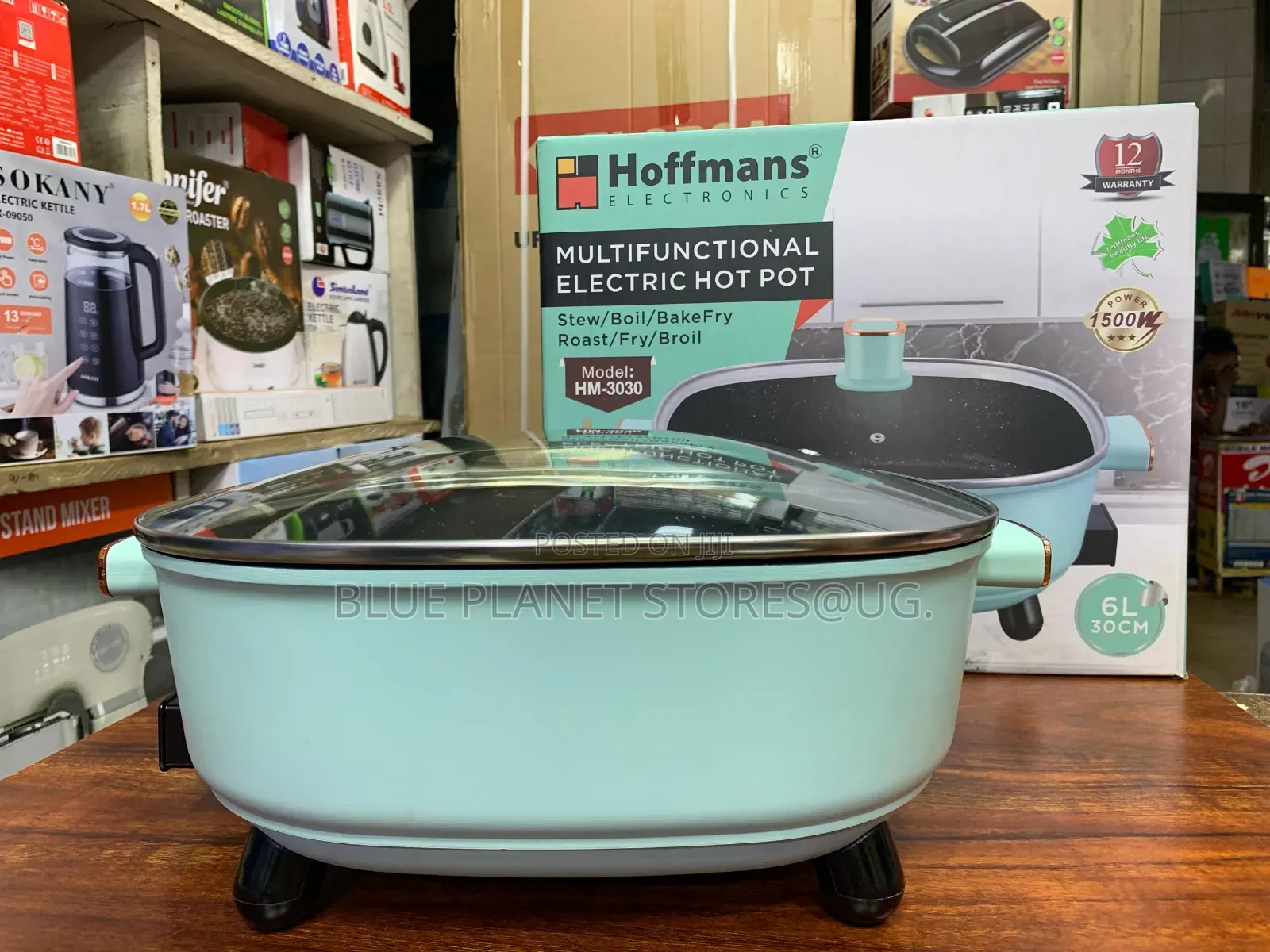 Hoffmans 30cm/6.0litres Electric Hot Pot \\ 1500w Hm-3030