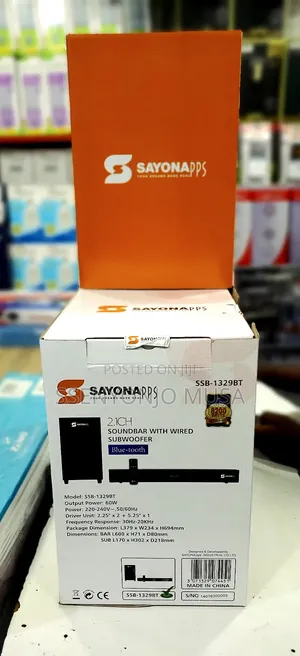 Sayonapps SSB-1329bt 2.1ch Soundbar With Wired Subwoofer