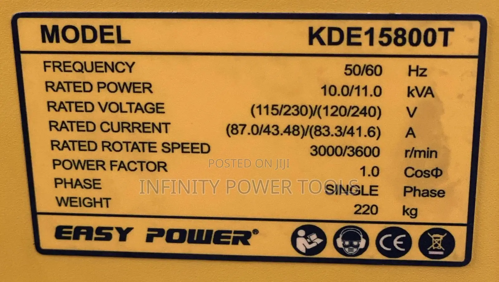 Single Phase Generator 11kva(Easy Power)