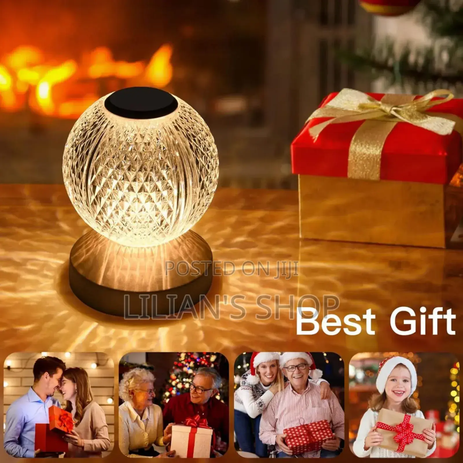 Luxurious Crystal Night Light Desk Lamp