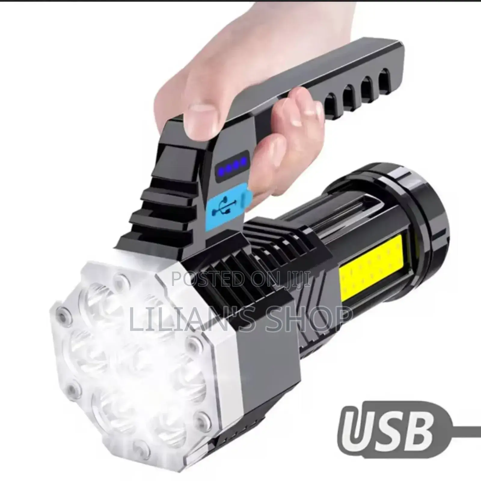 Usb Rechargeable Flashligt Cob Side Light Torch