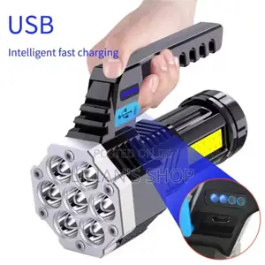 Usb Rechargeable Flashligt Cob Side Light Torch