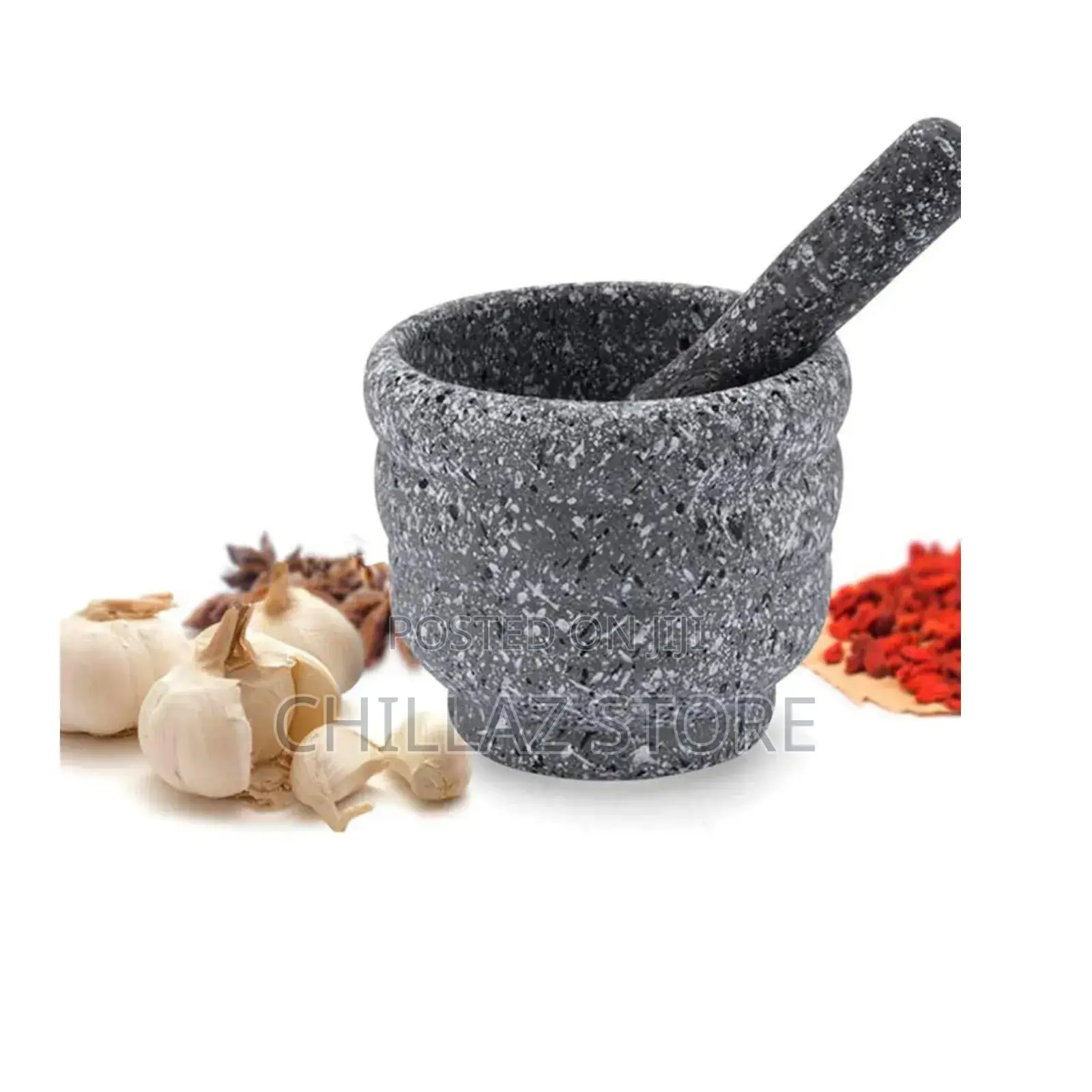 Ceramic Mortar and Pestle.