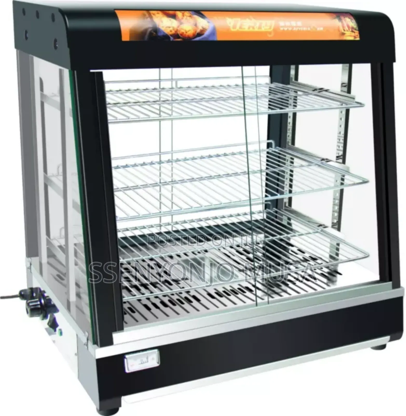 Restaurant Countertop 3-Tier Food Warmer Display Case With Led Light.