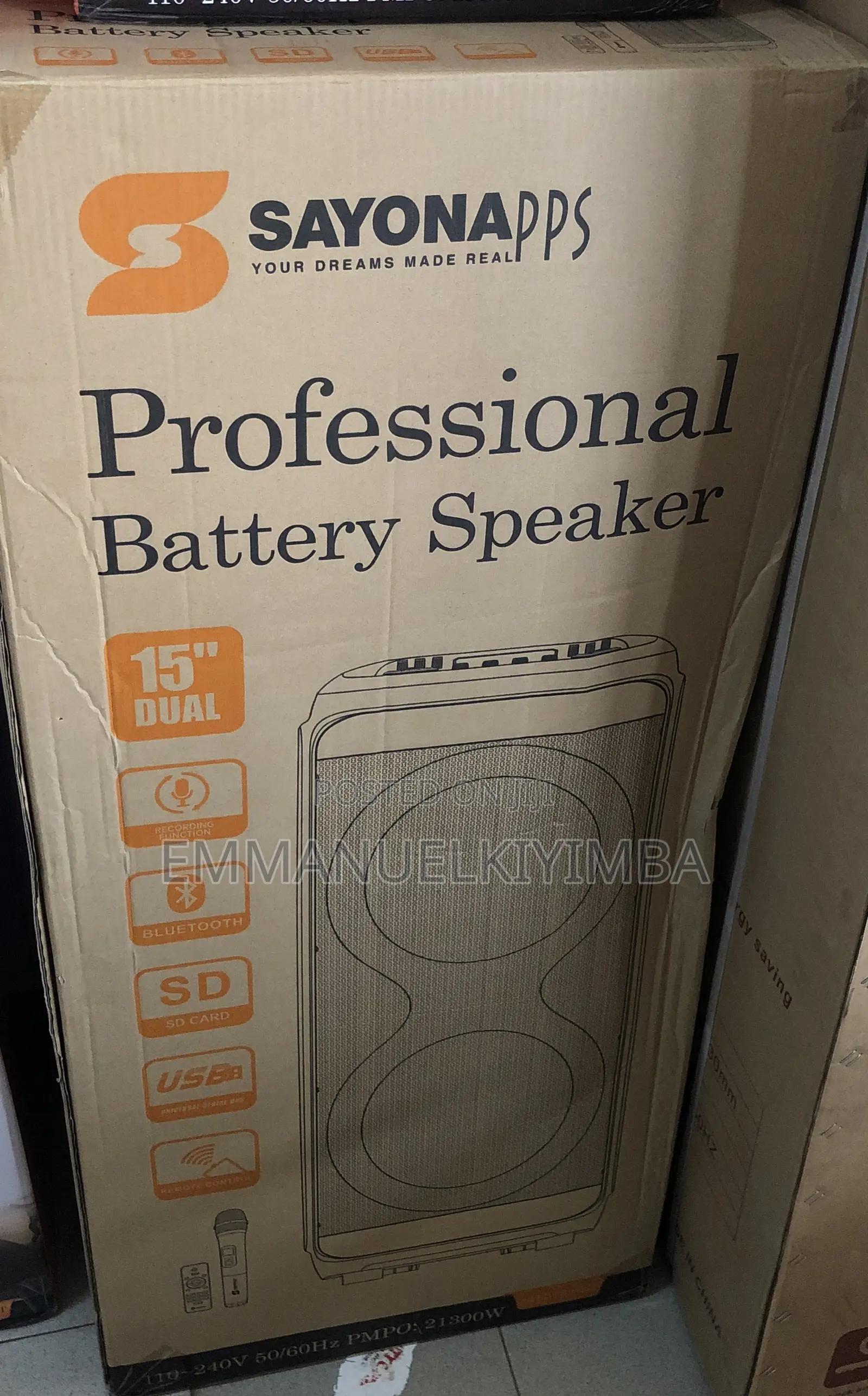 15inch Duo Professional Rechargeable Speaker
