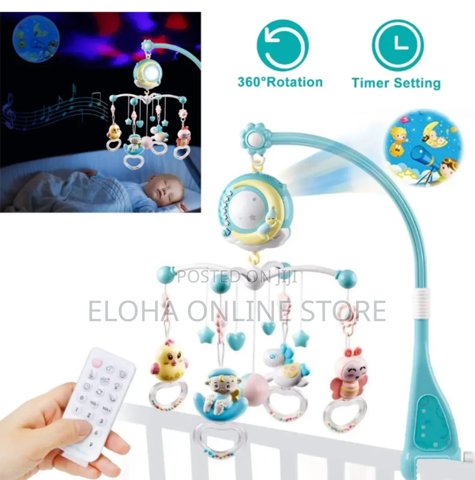 Baby Mobile for Crib With Light Soothing Music,