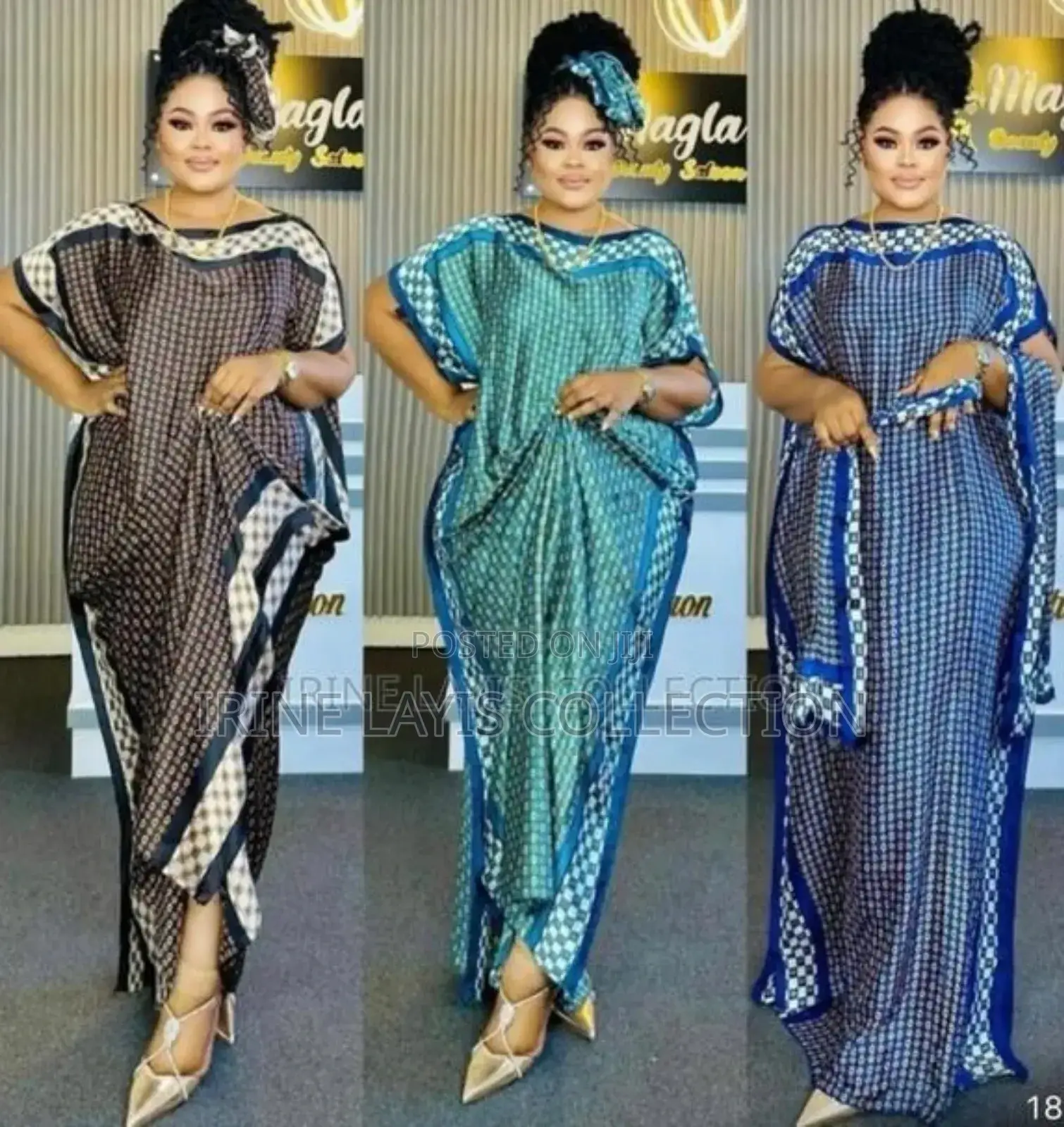 Women's Kaftan Satin Dresses