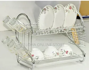 2-Tier Stainless Steel Dish Drying Rack