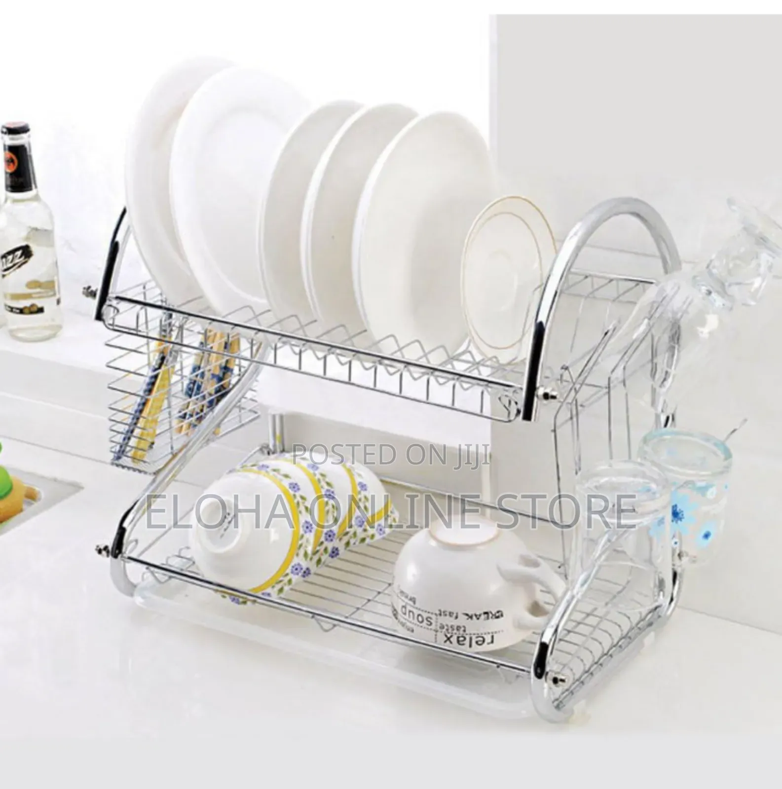 2-Tier Stainless Steel Dish Drying Rack