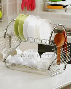 2-Tier Stainless Steel Dish Drying Rack