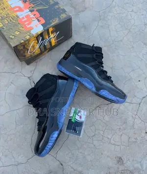 Air Jordan 11 Black With Blue Sole