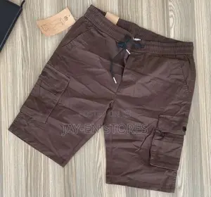 Coffee Brown Khaki Short With Side Pockets