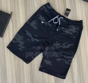 Black Camouflage Sweater Short