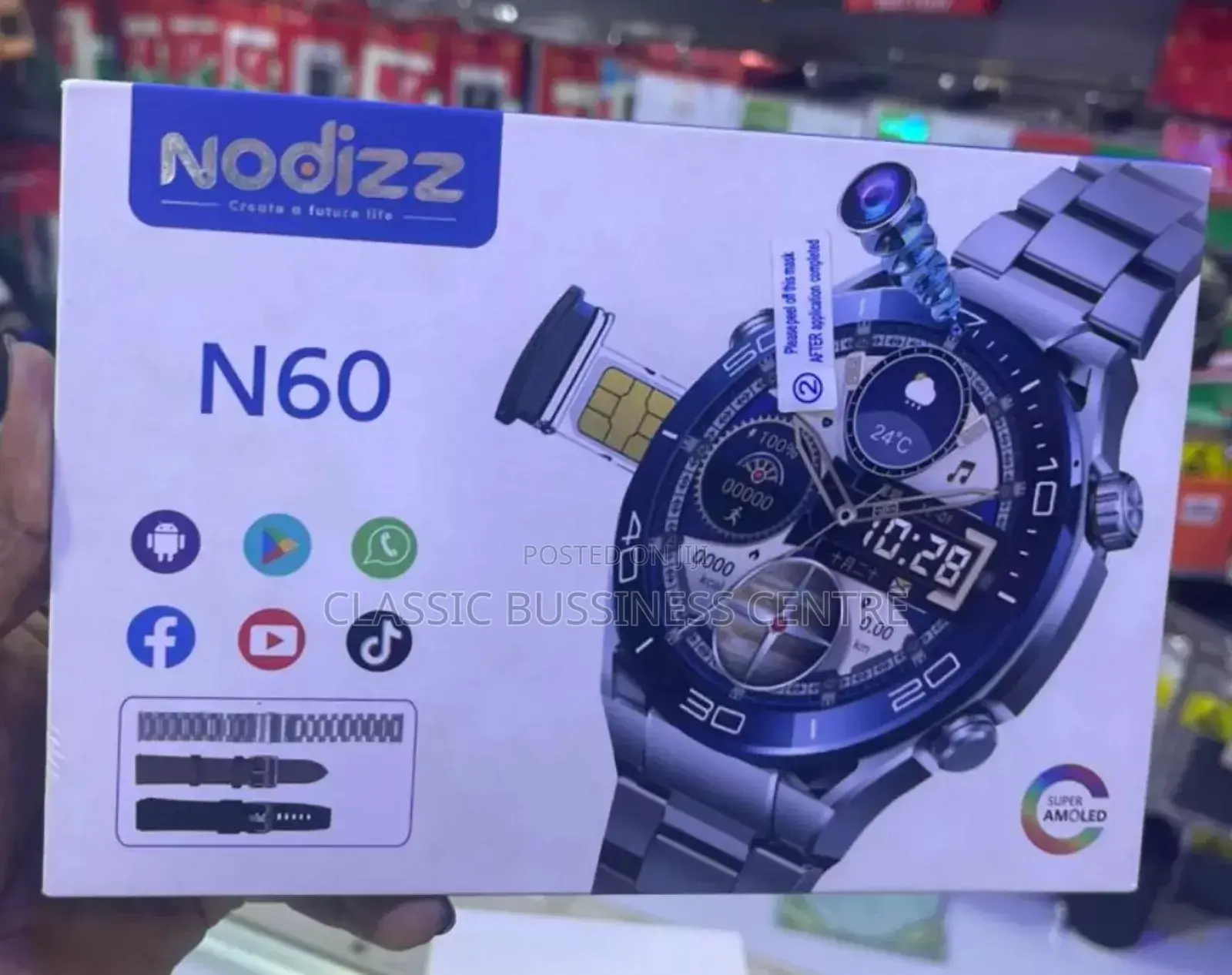 Nodizz N60 Smart Watch Amoled ,Fitness and App Integration